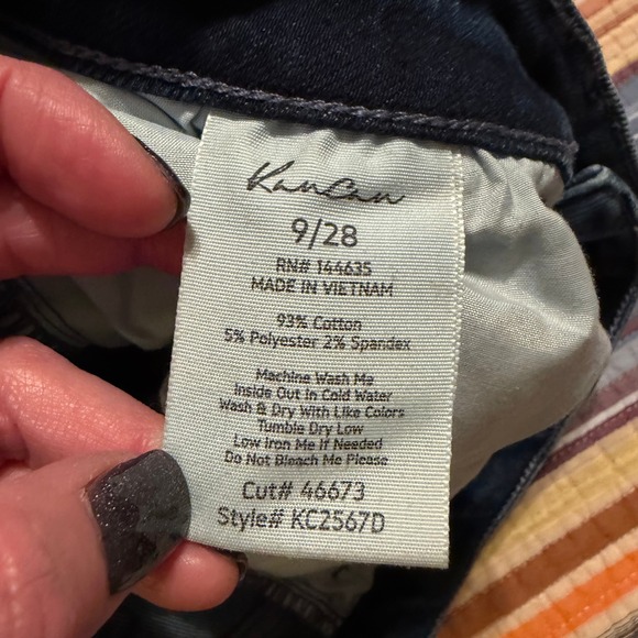 KanCan Womens Mid Rise Delores Jeans Dark Wash Stretch Size 9 28 KC2567D - Picture 5 of 8